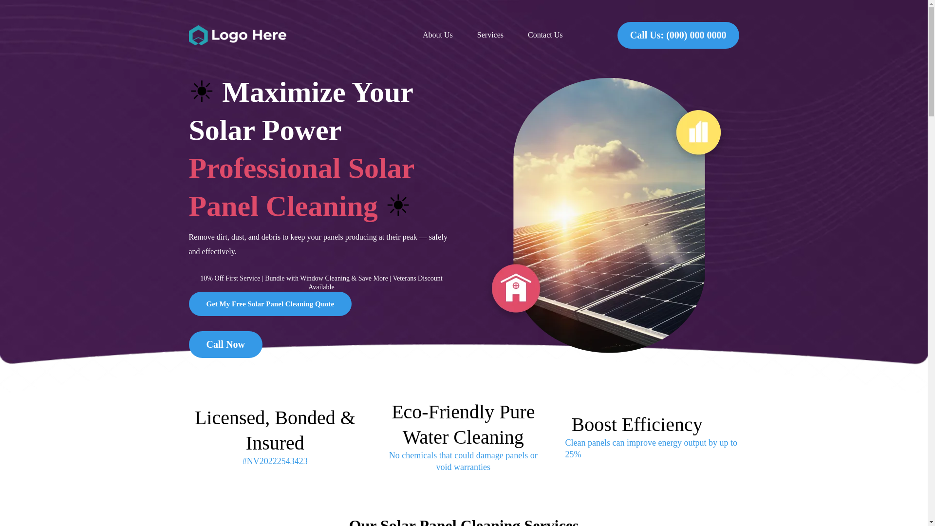 website screenshot of https://renosolarpanelcleaners.org/