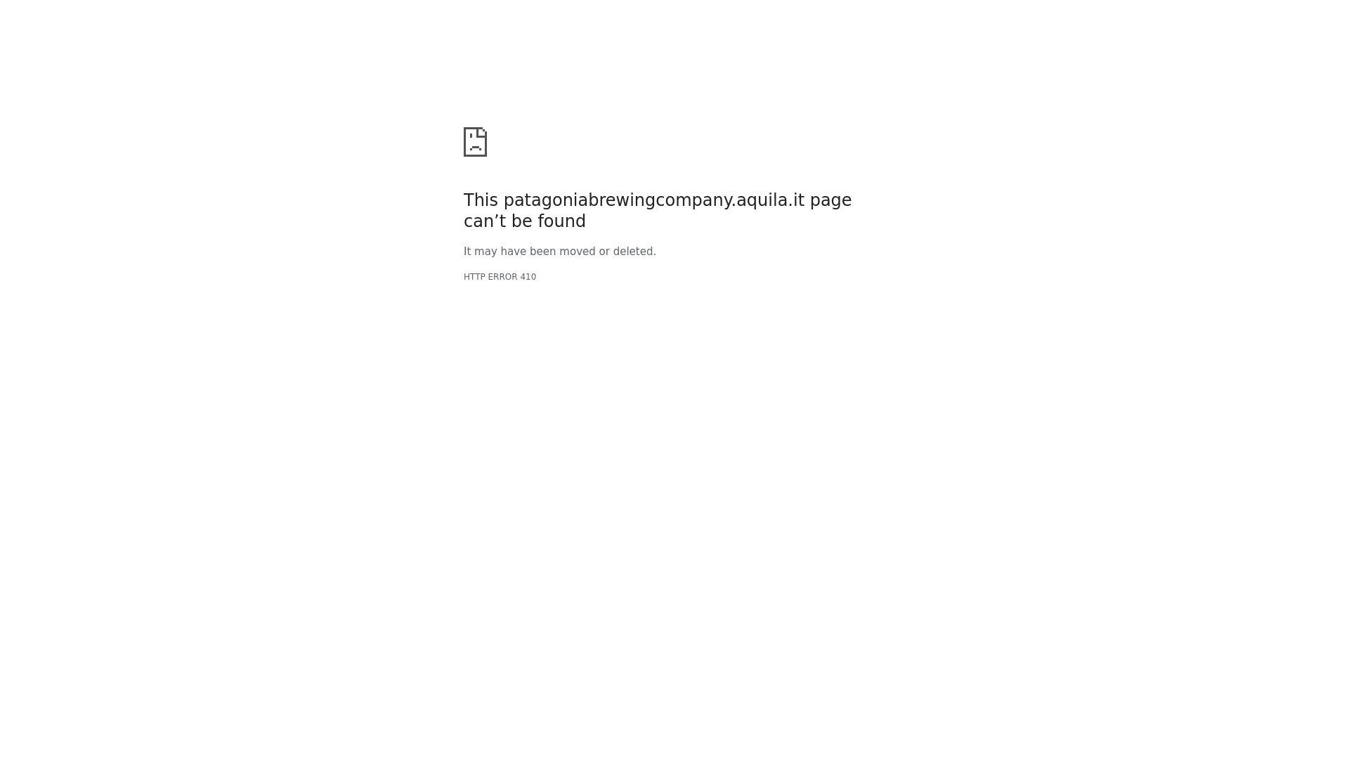 website screenshot of https://patagoniabrewingcompany.aquila.it/