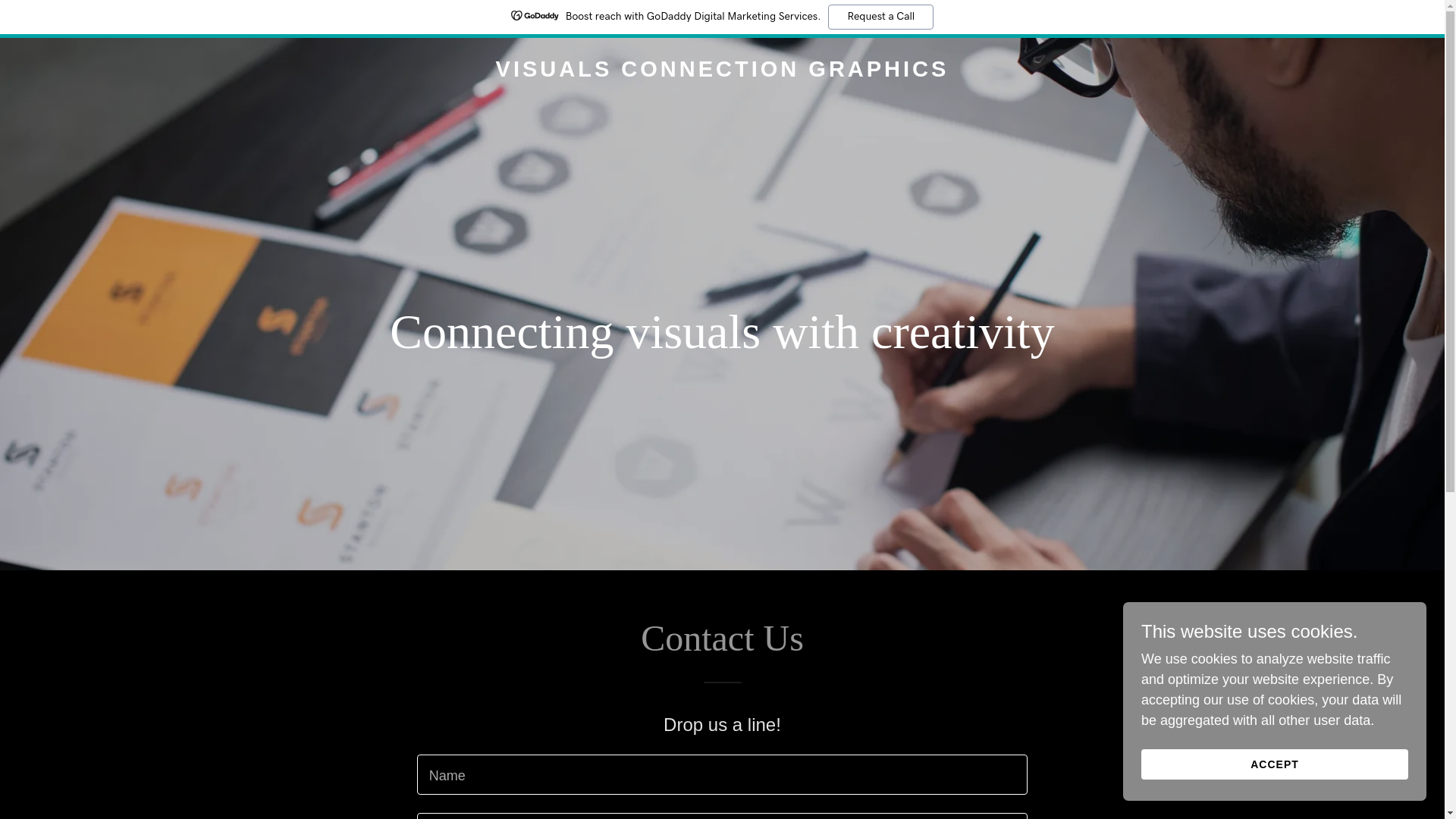 website screenshot of https://visualsconnectiongraphics.com/