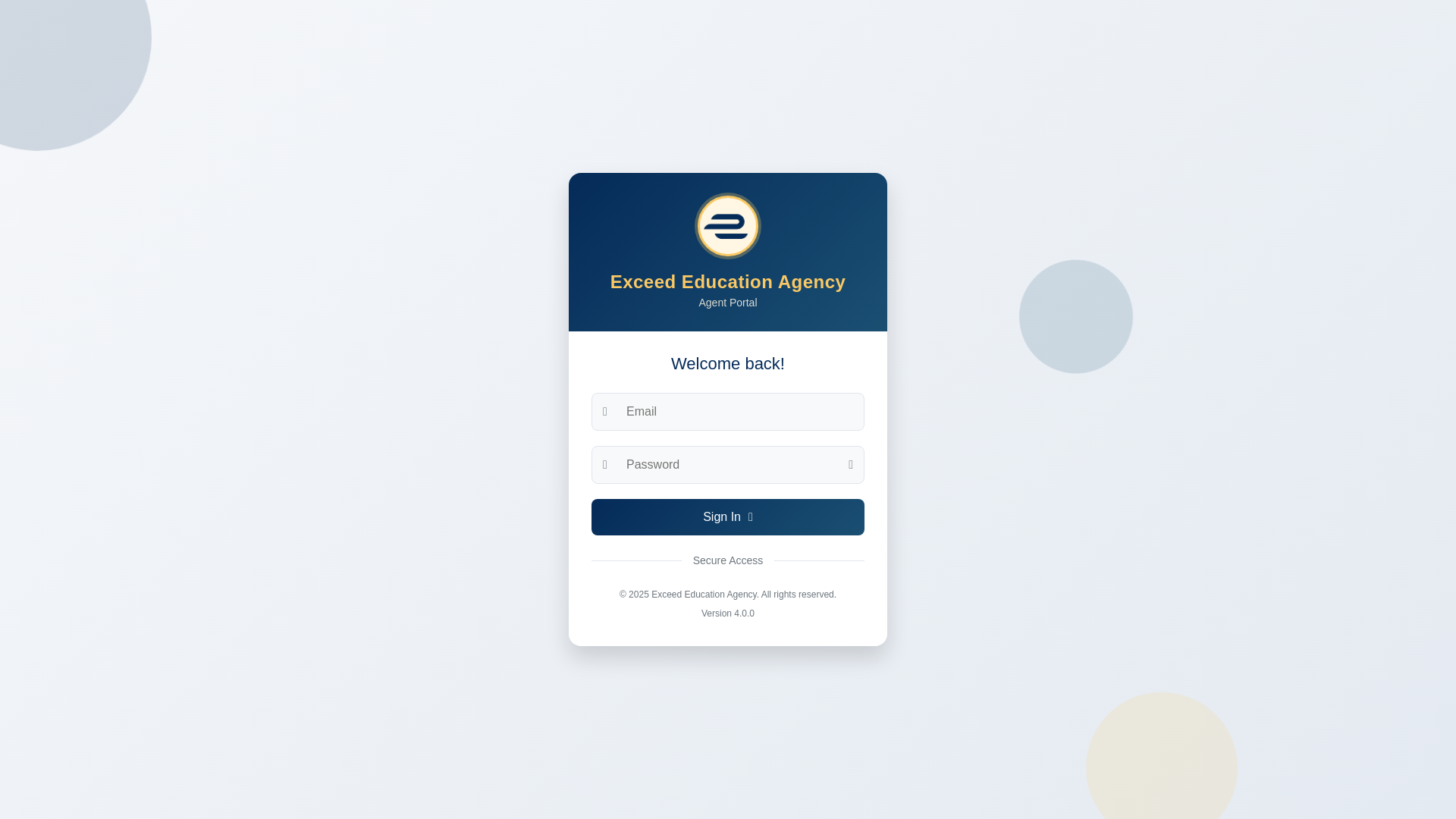 website screenshot of https://exceed-agent-portal.pages.dev/