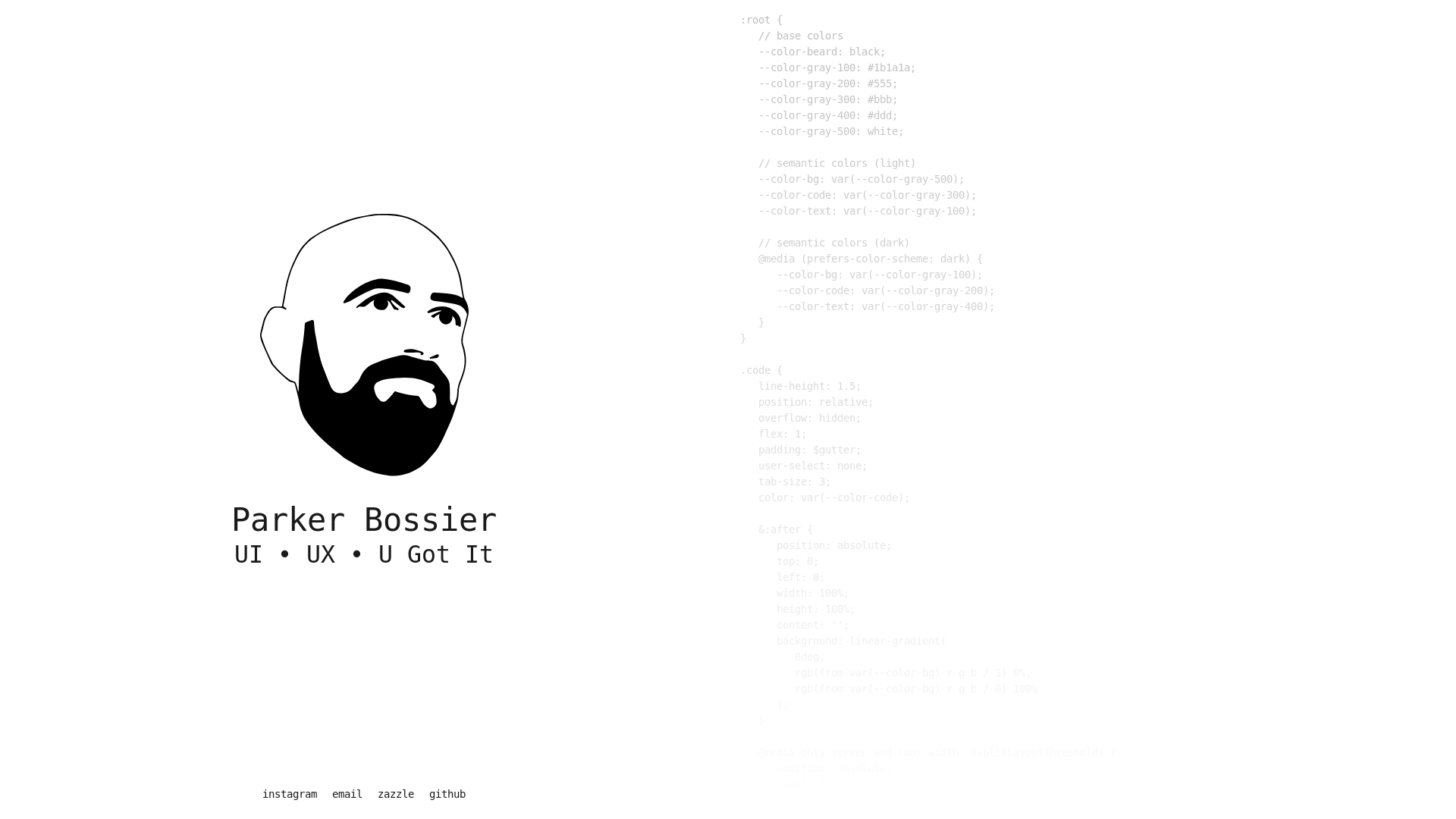 website screenshot of https://parkerbossier-com.pages.dev/