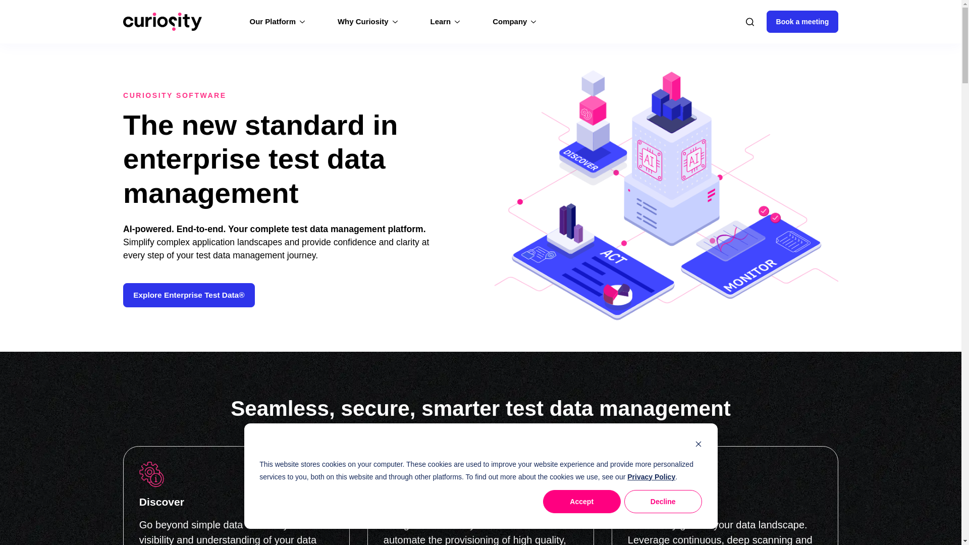website screenshot of https://curiositysoftware.ie