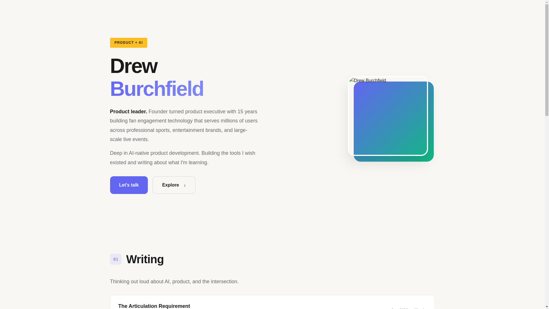 website screenshot of https://drewburchfield-com.pages.dev/