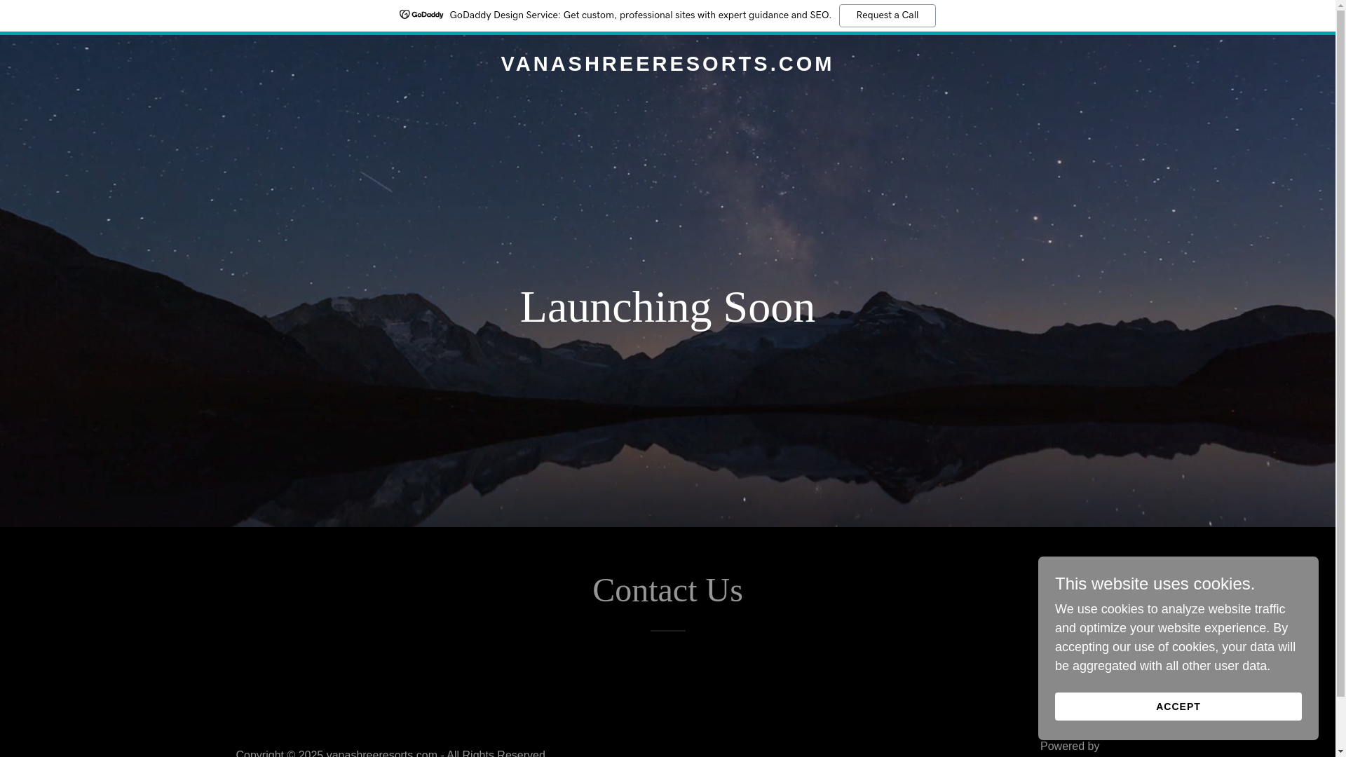 website screenshot of https://vanashreeresorts.com/