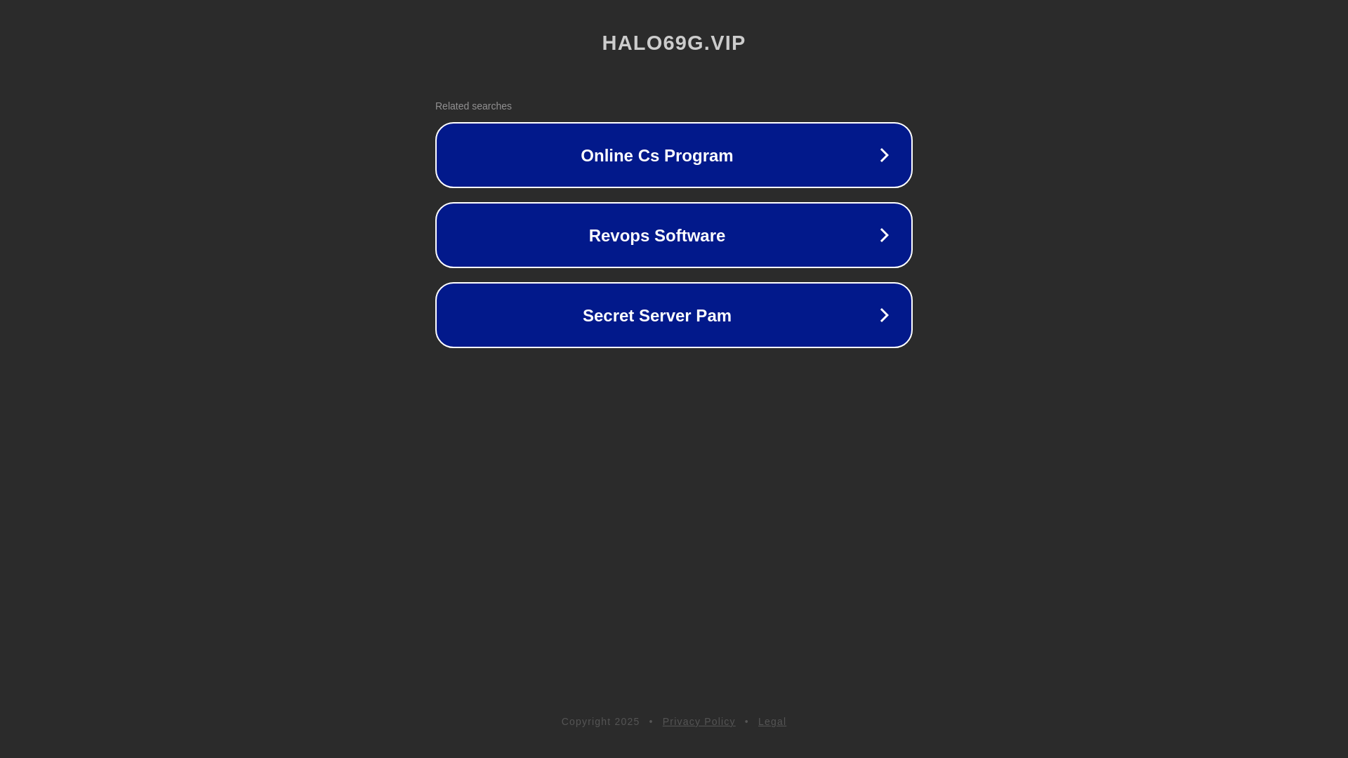 website screenshot of https://halo69g.vip/
