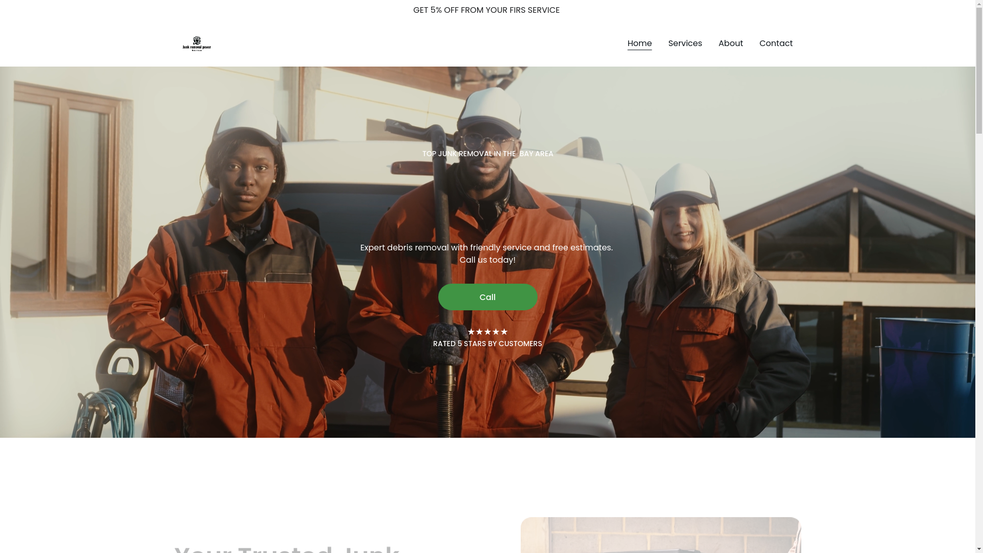 website screenshot of https://junkremovalpower.com/