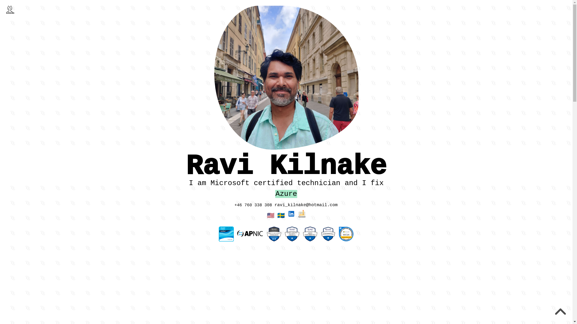 website screenshot of https://cvravi.pages.dev/