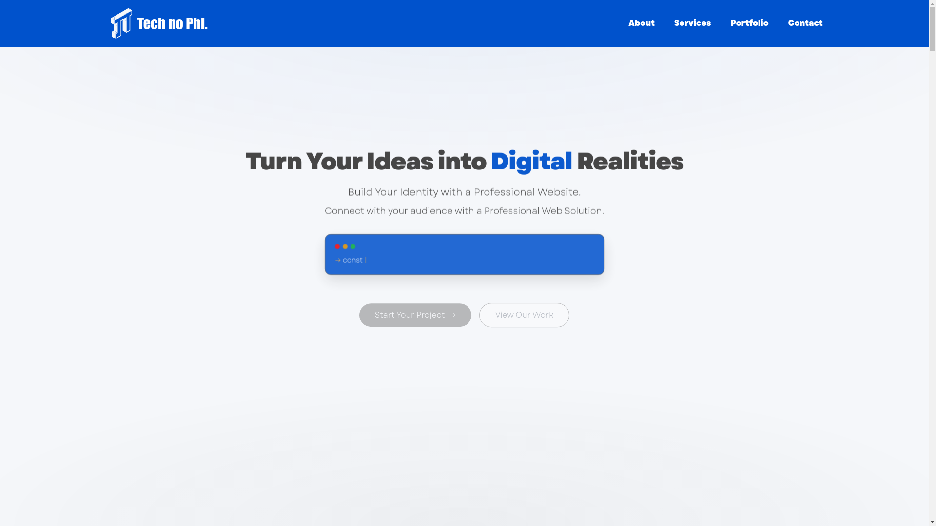 website screenshot of https://technophi.tech/