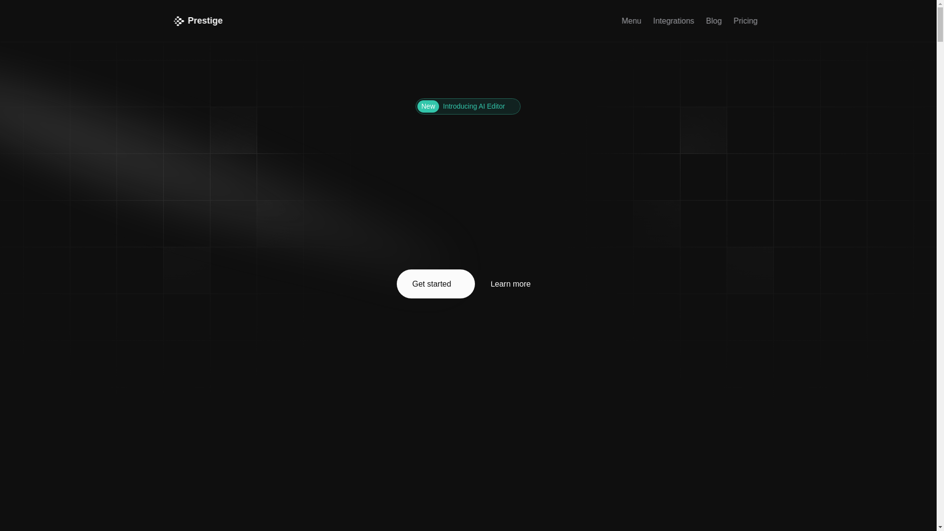 website screenshot of https://prestige.ac/