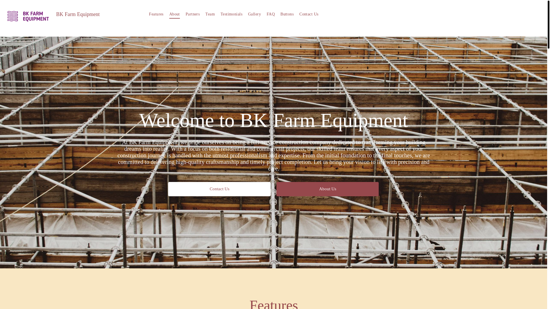 website screenshot of https://bk-farm-equipment.com/