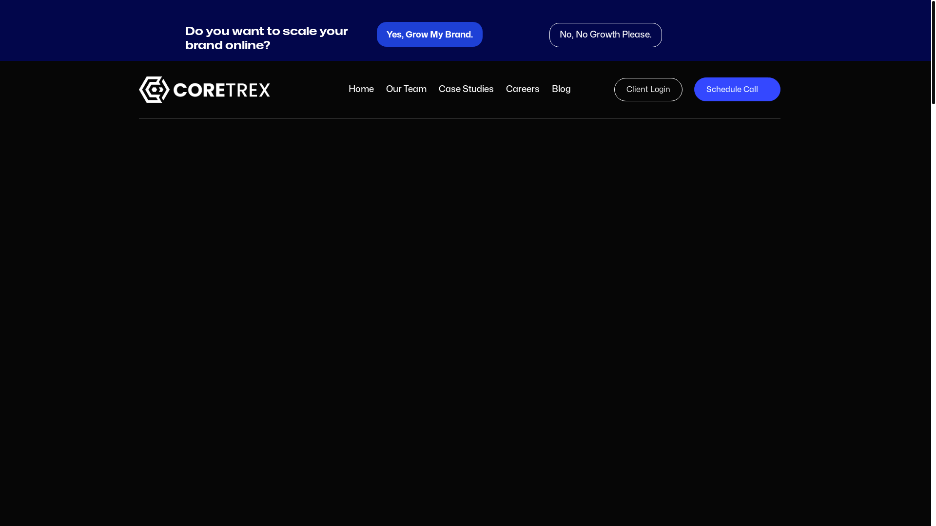 website screenshot of https://coretrexsolutions.info/