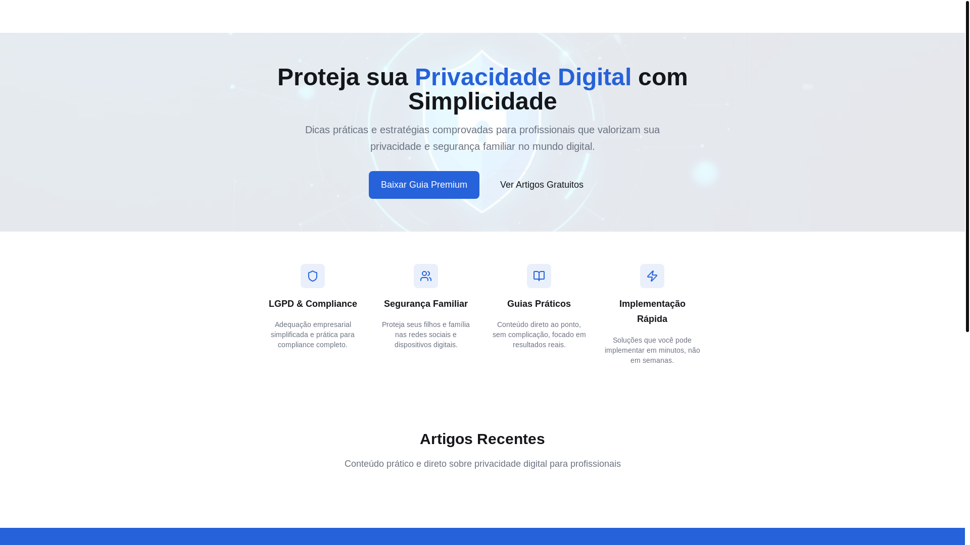 website screenshot of https://guiadeprivacidade.com/