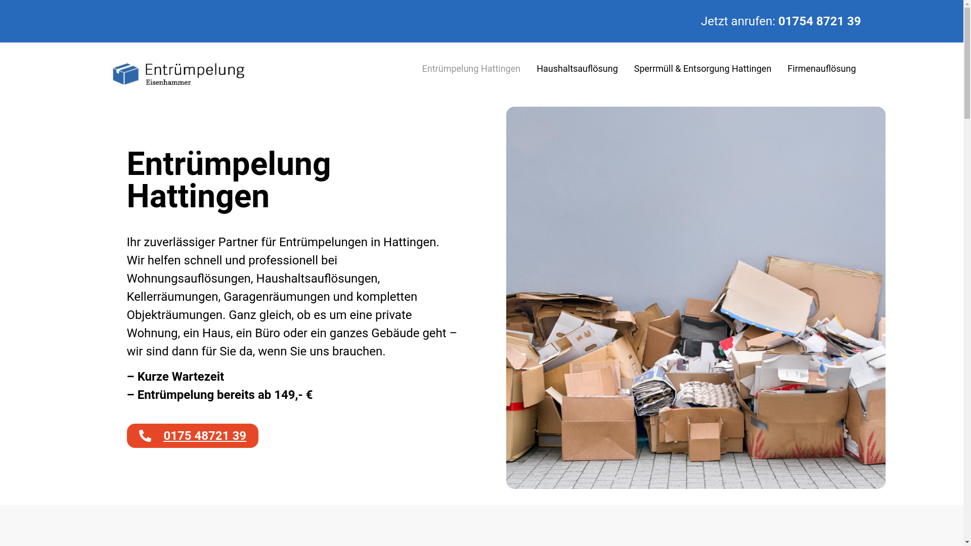 website screenshot of https://xn--entrmpelung-hattingen-cic.de/
