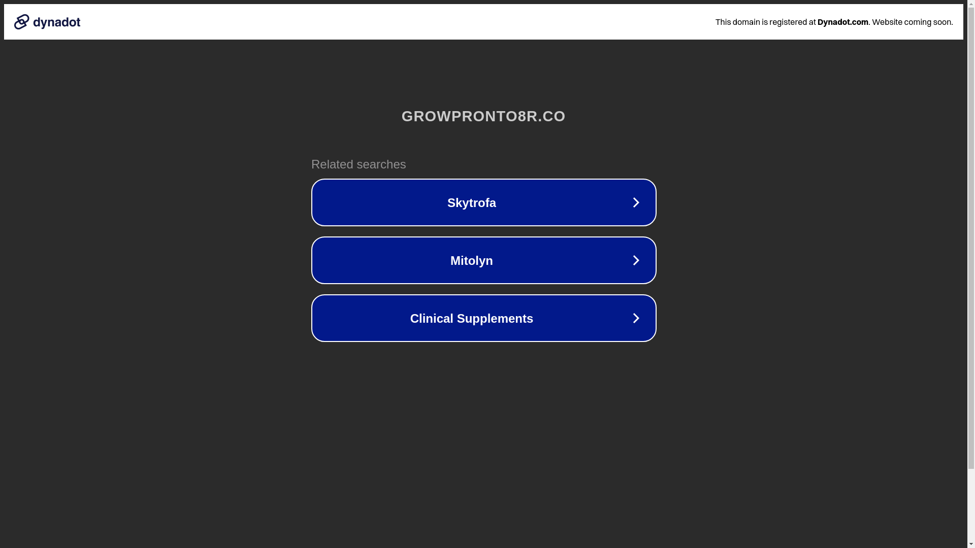 website screenshot of https://growpronto8r.co/