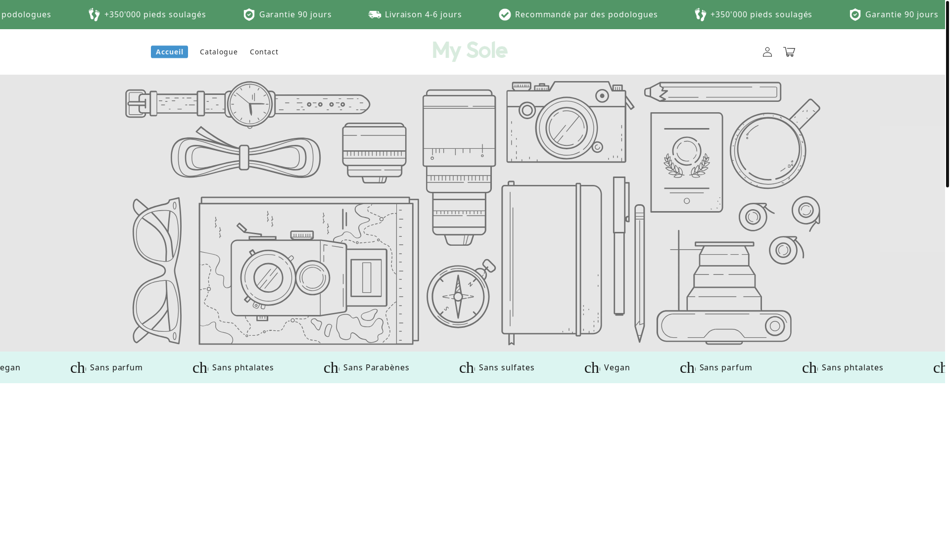 website screenshot of https://shopmysole.fr/