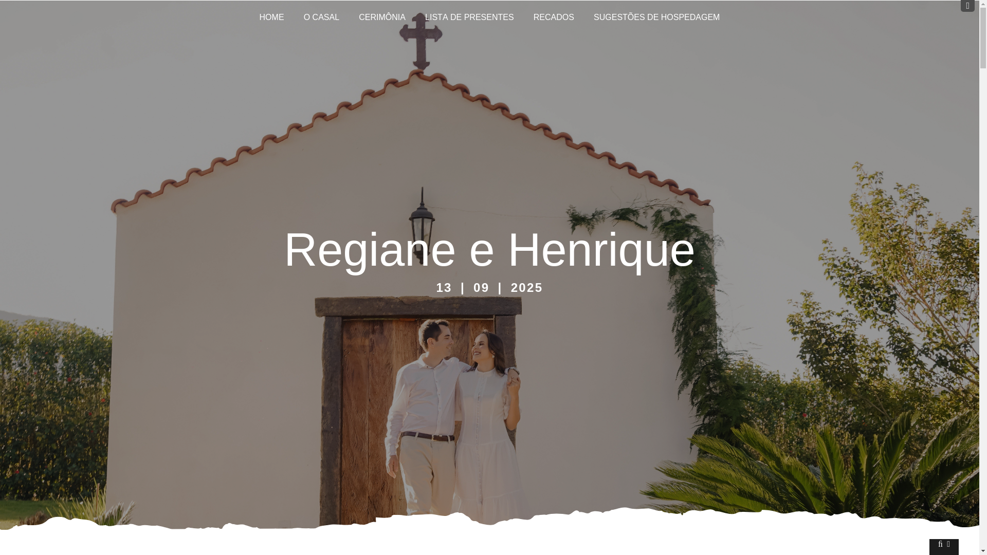 website screenshot of https://regianeehenrique.com.br/