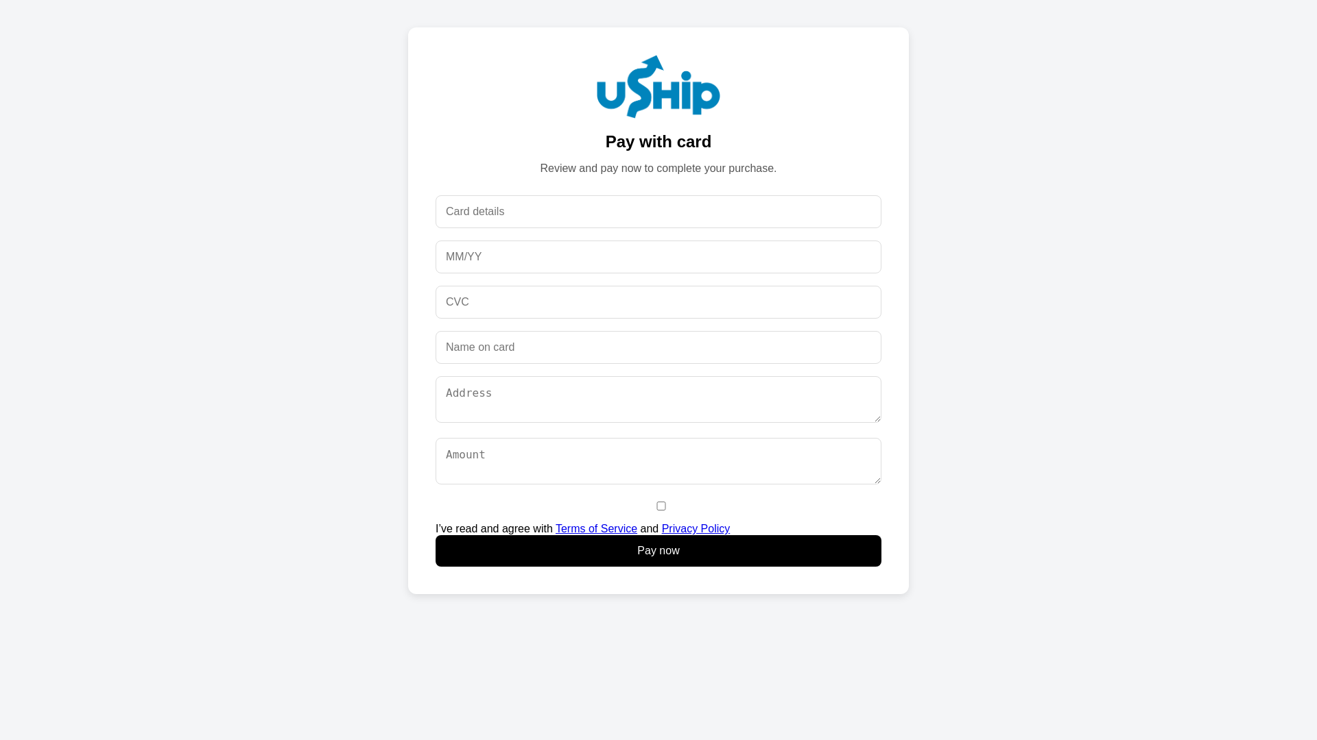 website screenshot of https://ushipdepartment.com/