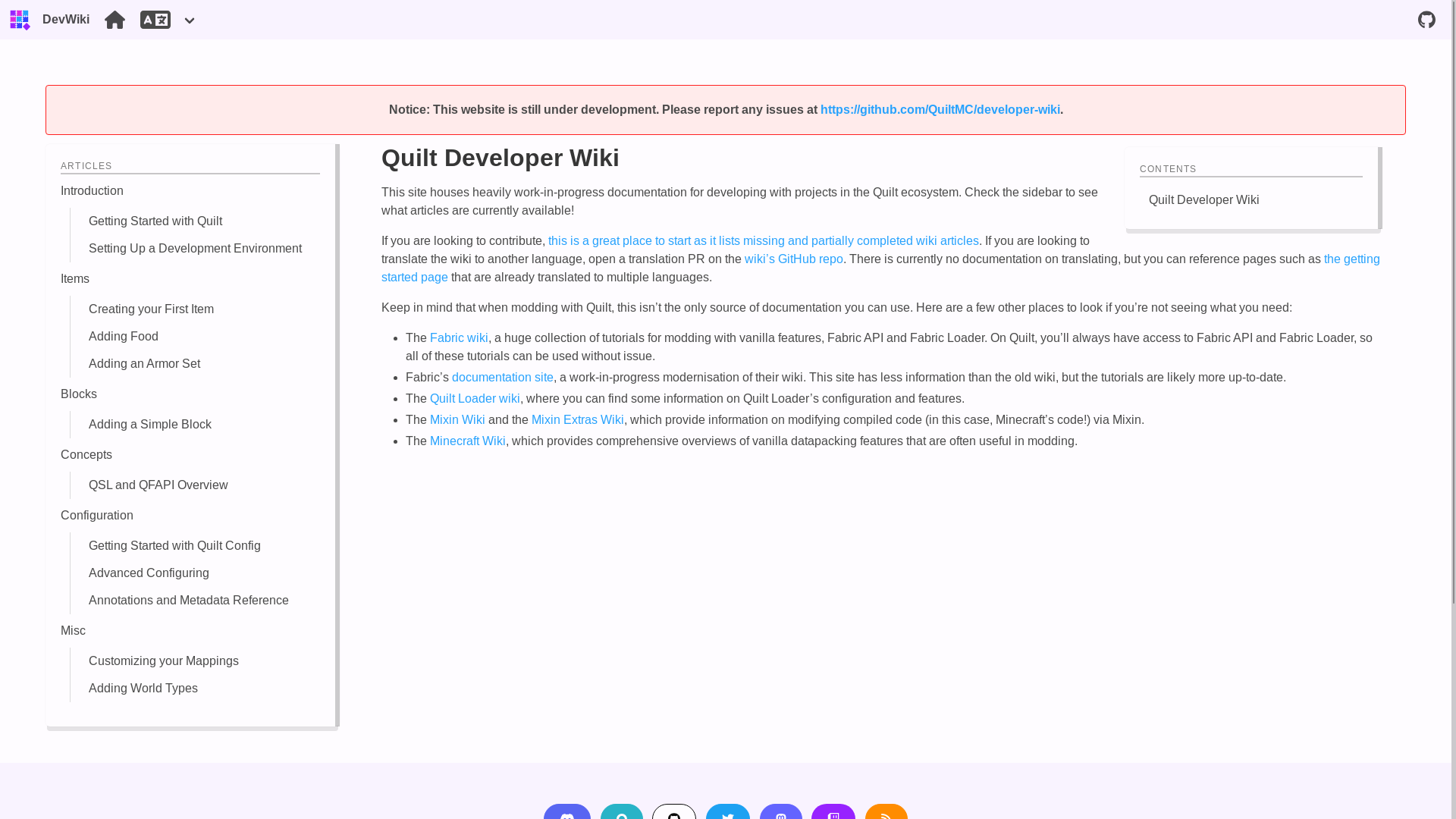 website screenshot of https://developer-wiki.pages.dev/