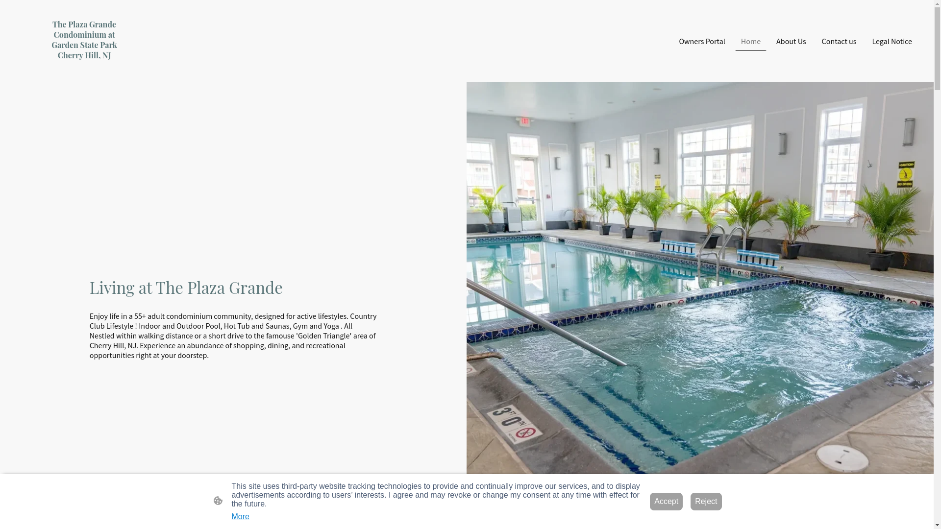 website screenshot of https://theplazagrandecherryhill.com/
