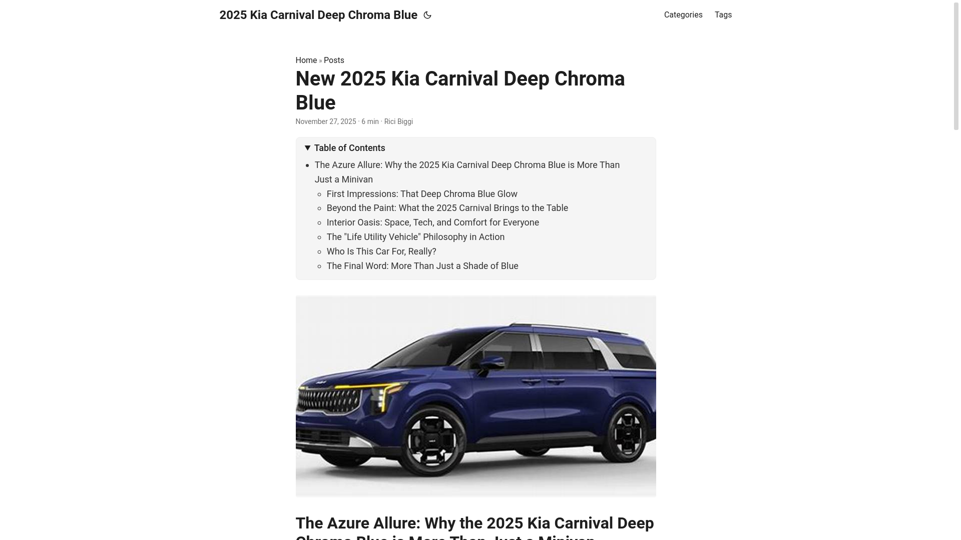 website screenshot of https://2025kiacarnivaldeepchromablue3.pages.dev/