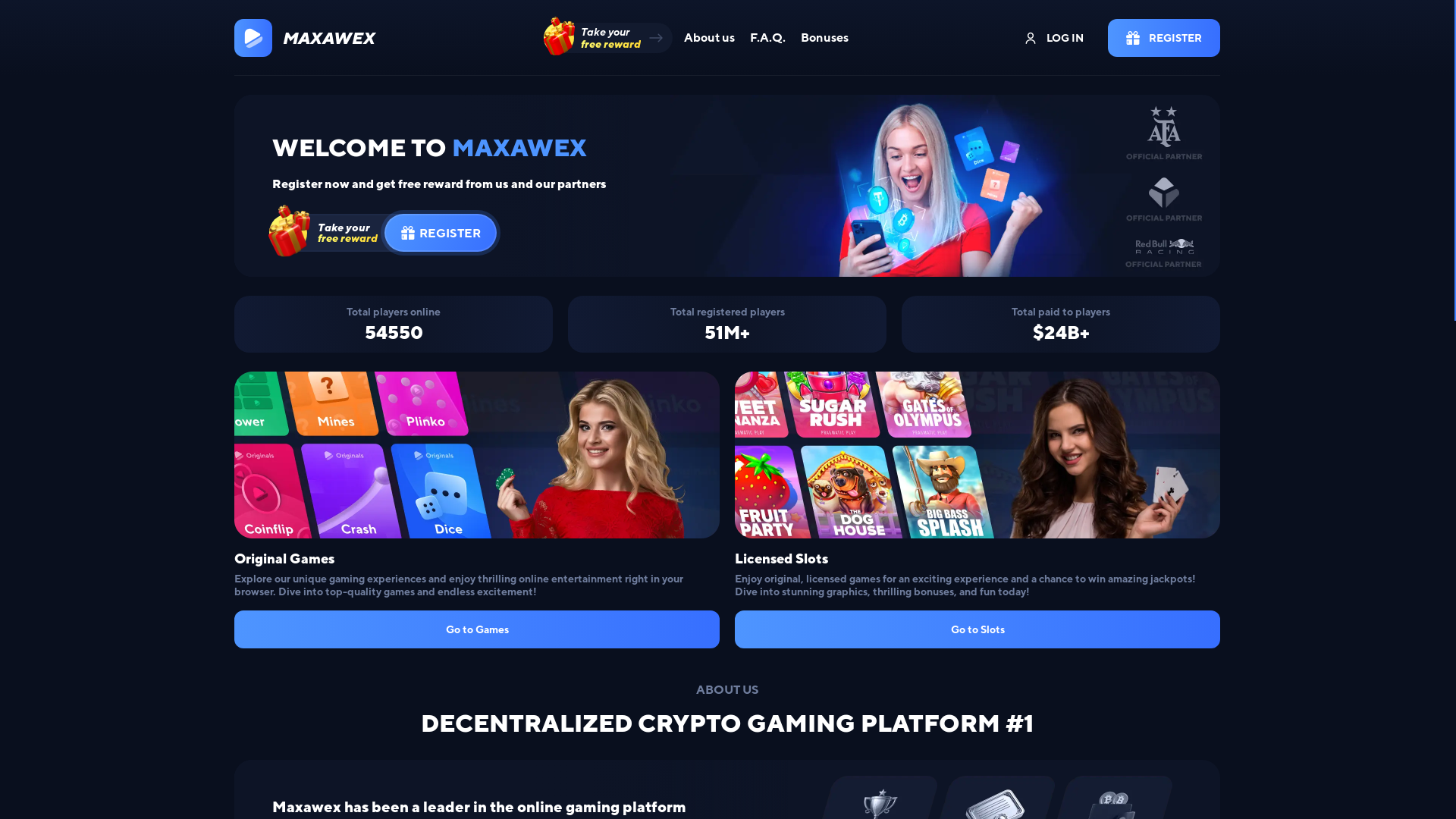 website screenshot of https://maxawex.top/