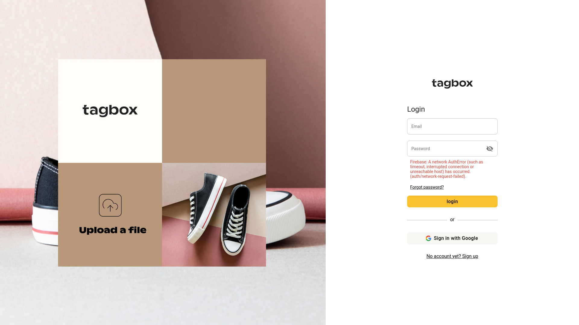 website screenshot of https://tagbox-app.com/