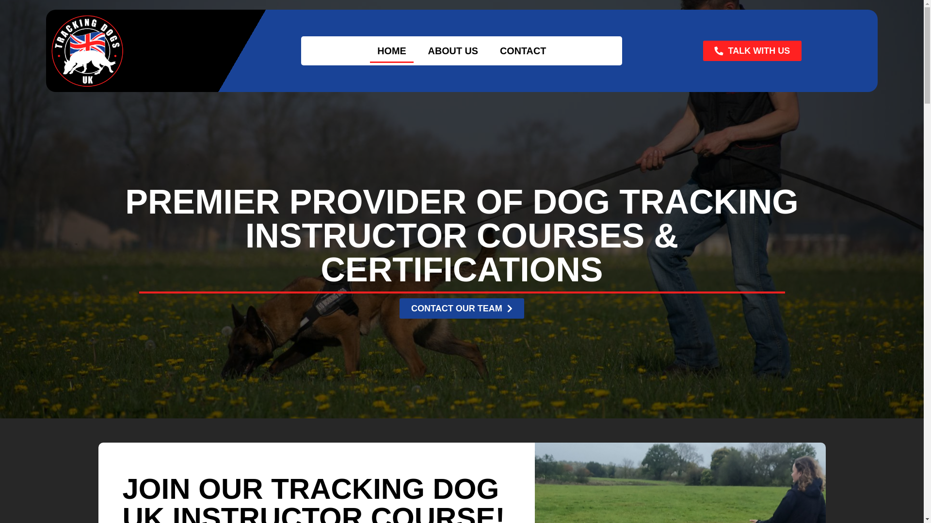 website screenshot of https://trackingdogsuk.com/