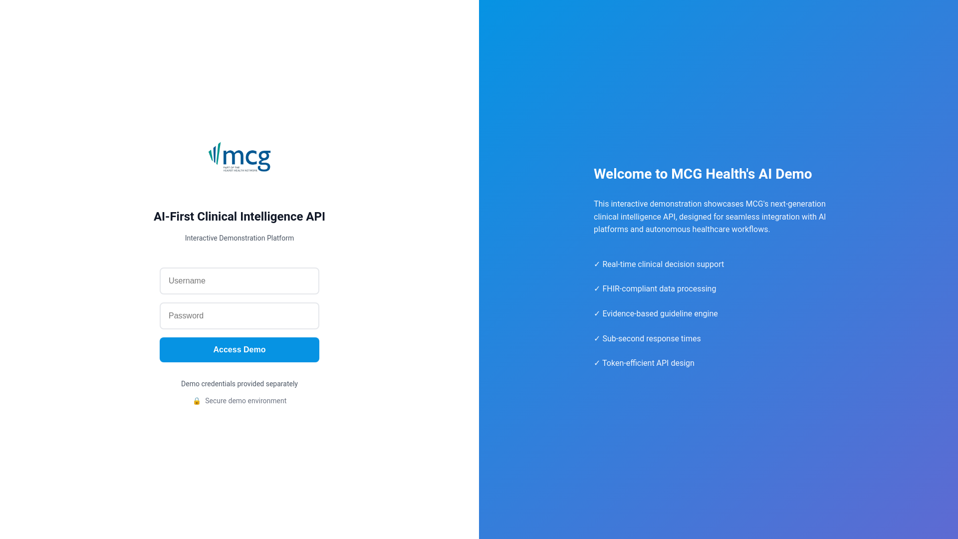 website screenshot of https://mcghealthai.pages.dev/