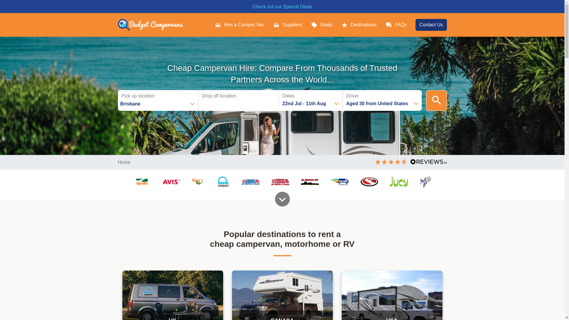 website screenshot of https://indiecampervan.com/