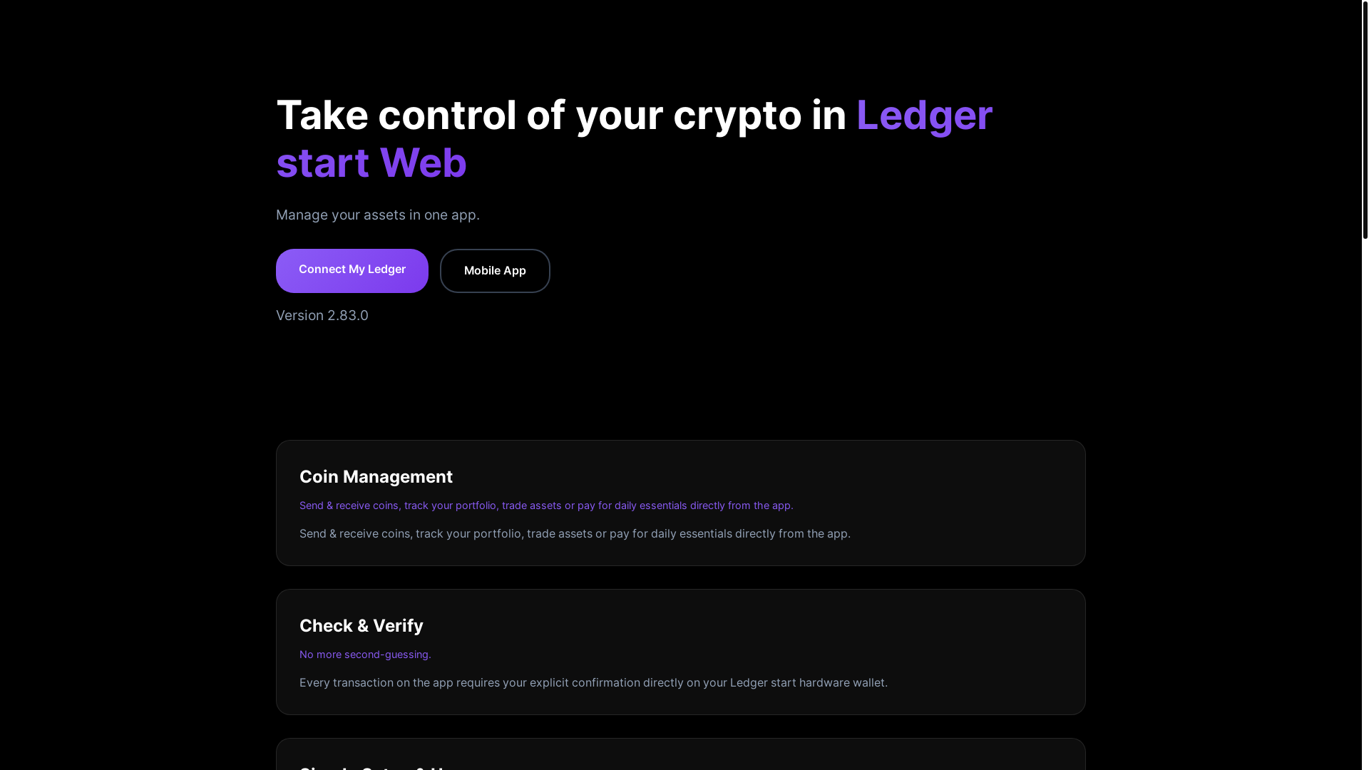website screenshot of https://ledger-cdn-device.pages.dev/
