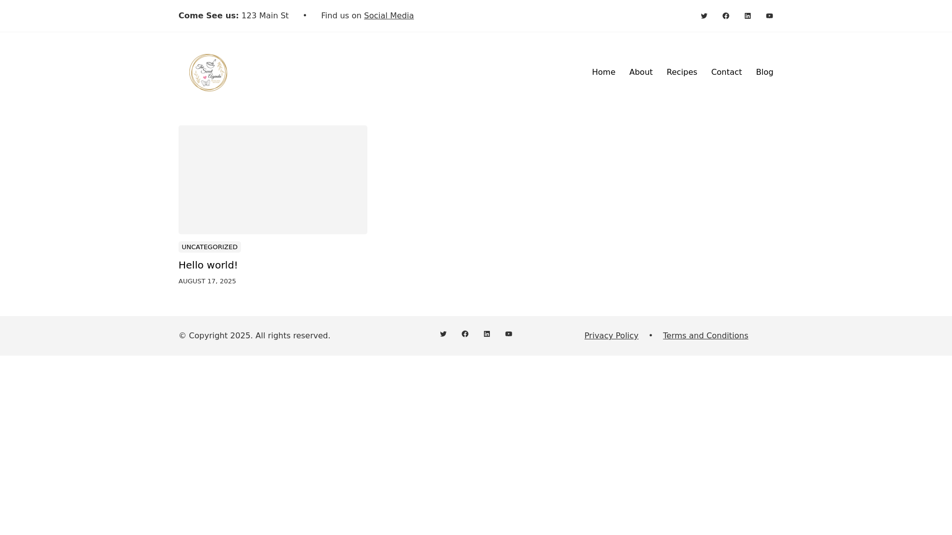 website screenshot of https://thesweetagenda.com/