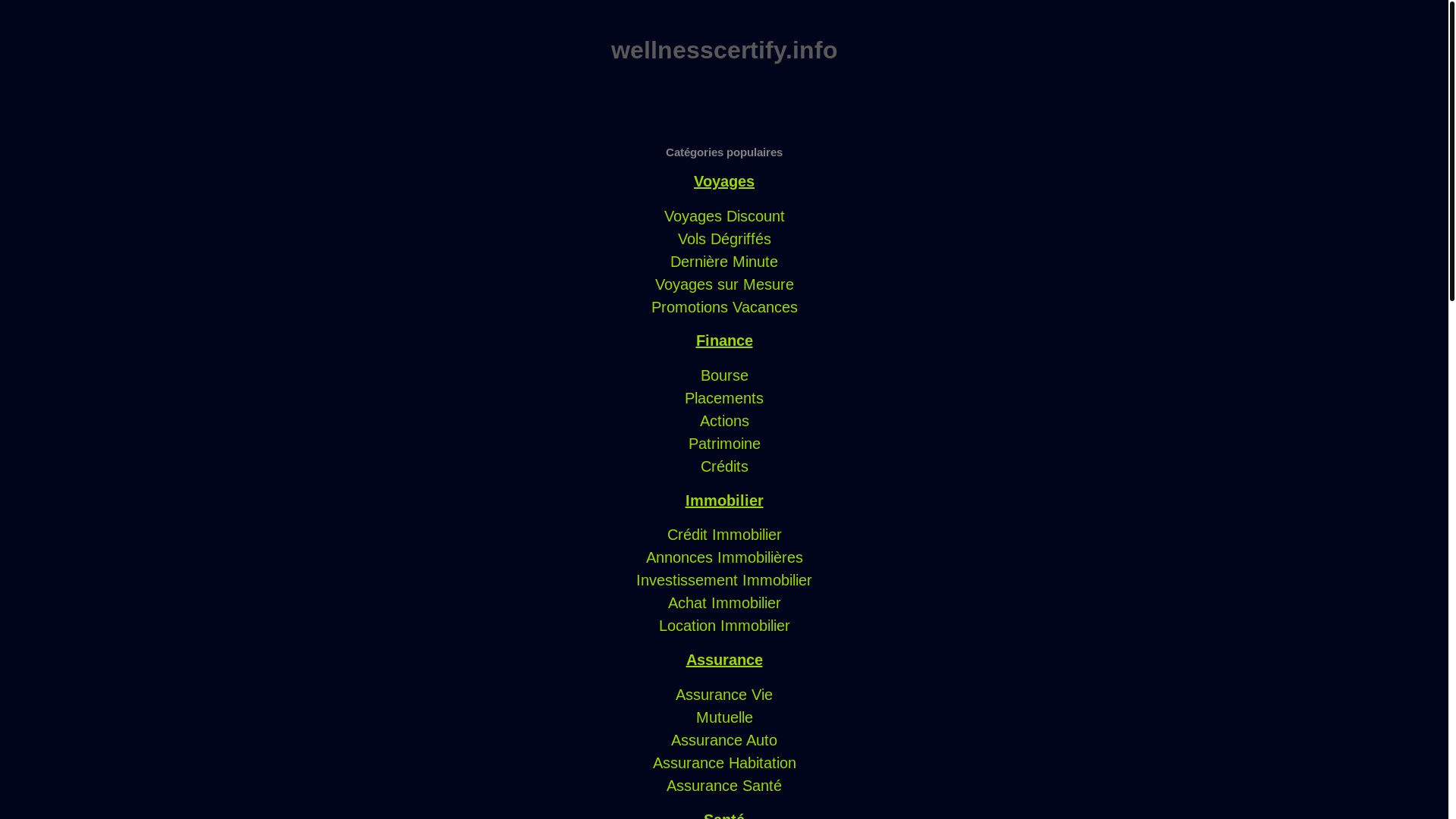 website screenshot of https://wellnesscertify.info/