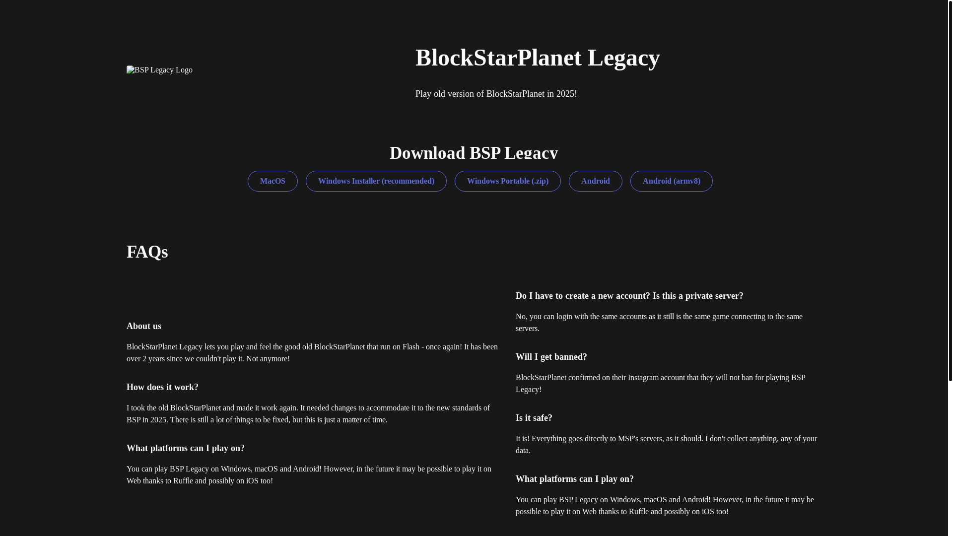 website screenshot of https://bsp-legacy-frontpage.pages.dev/