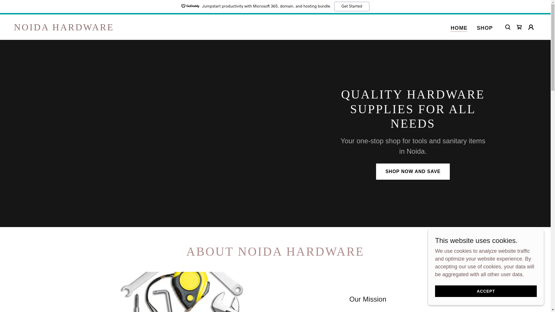 website screenshot of https://noidahardware.com/