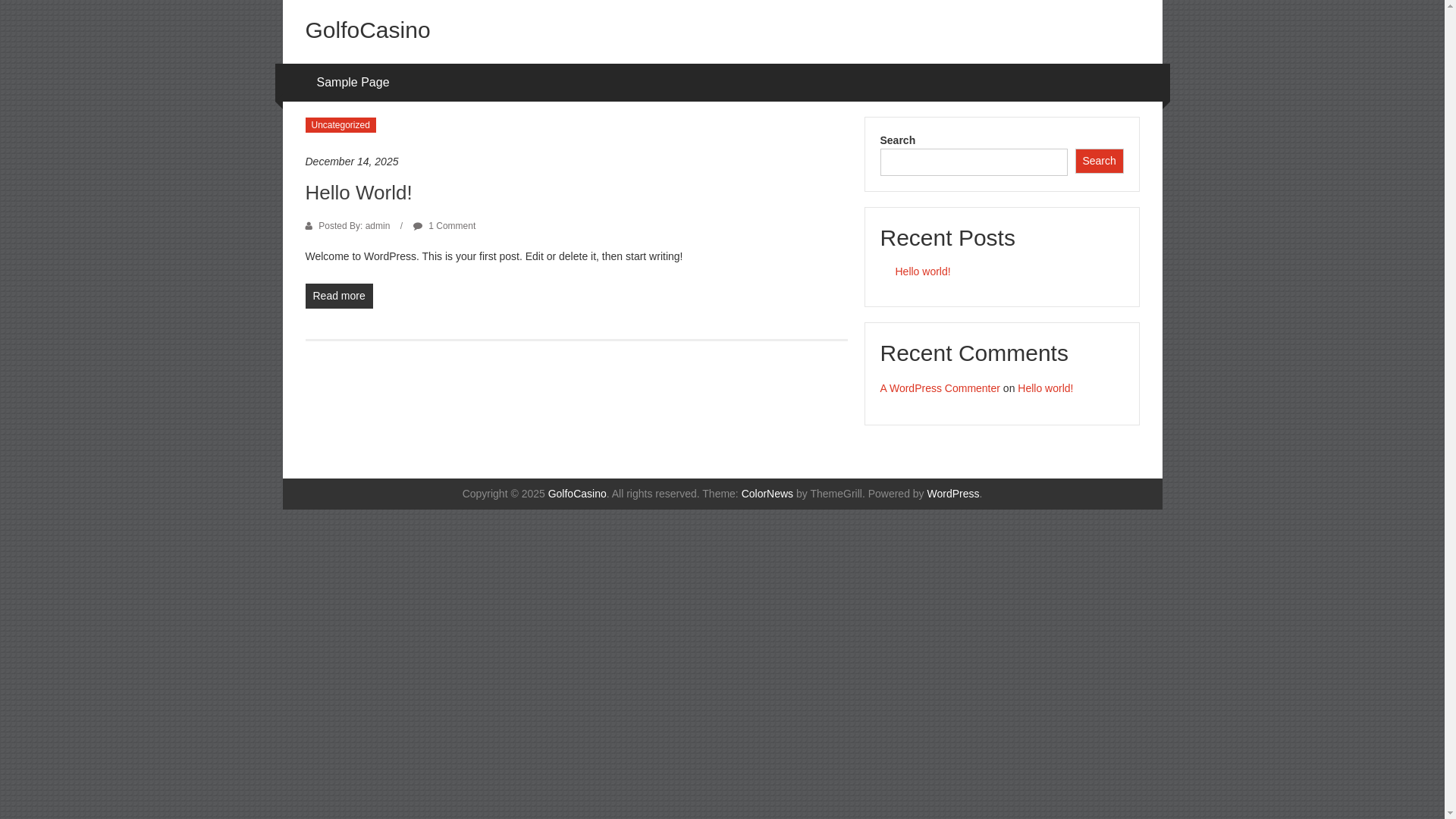 website screenshot of https://golfocasino.it/