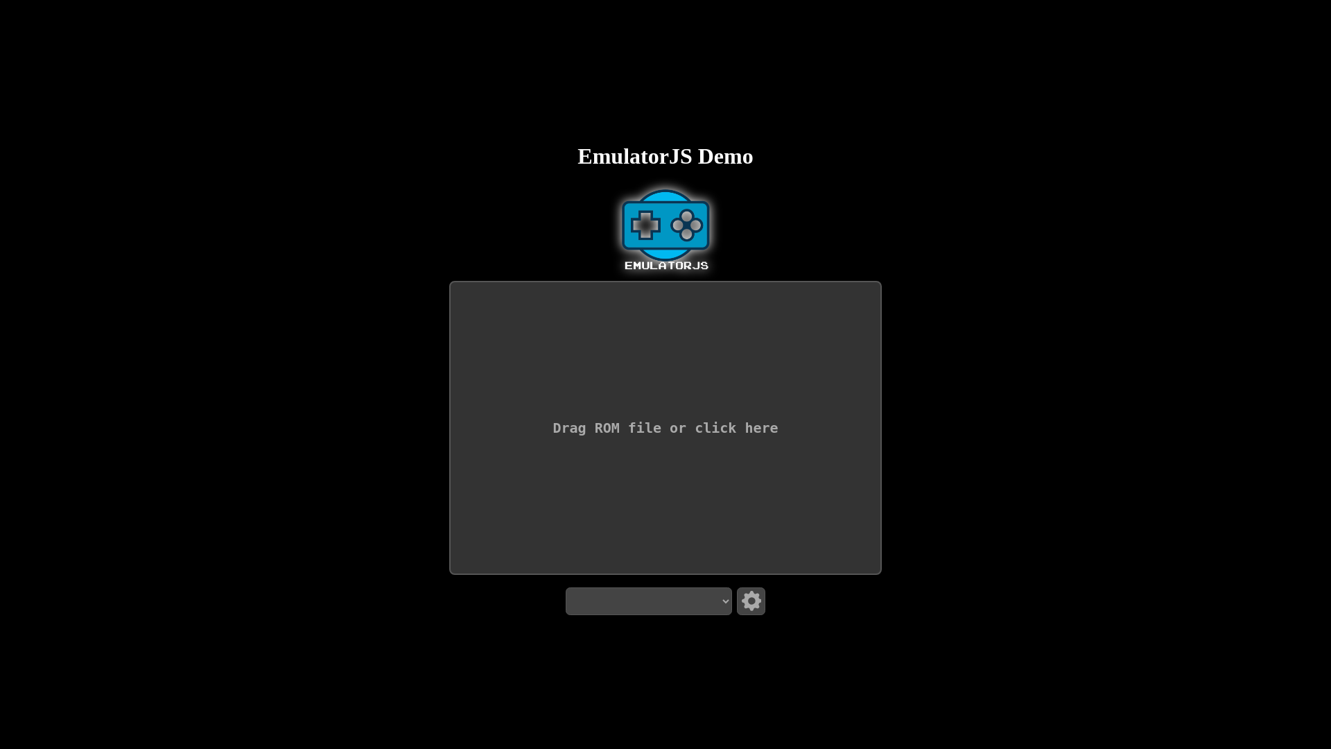 website screenshot of https://demo.emulatorjs.org/