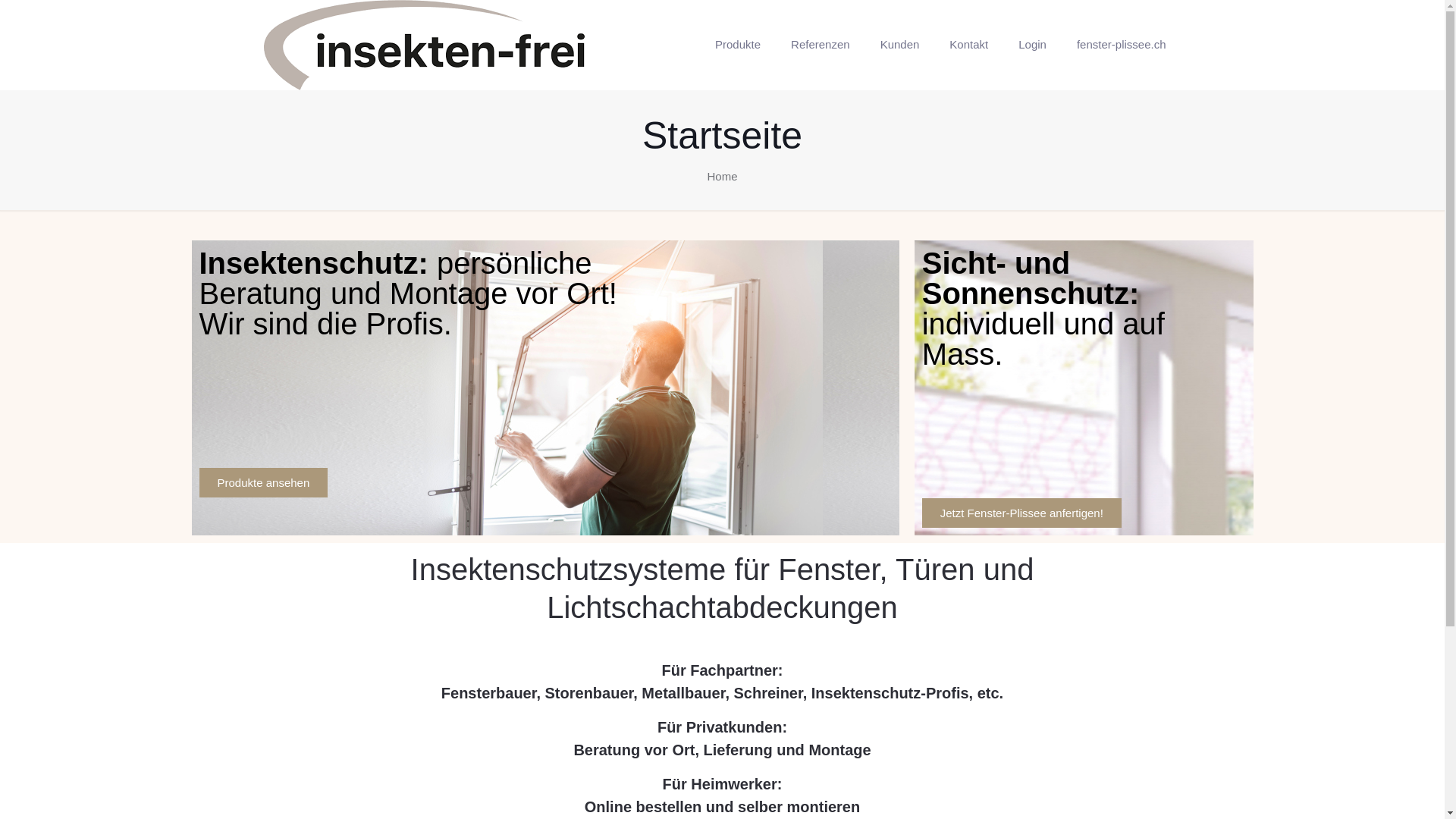 website screenshot of https://insektenfrei24.ch/