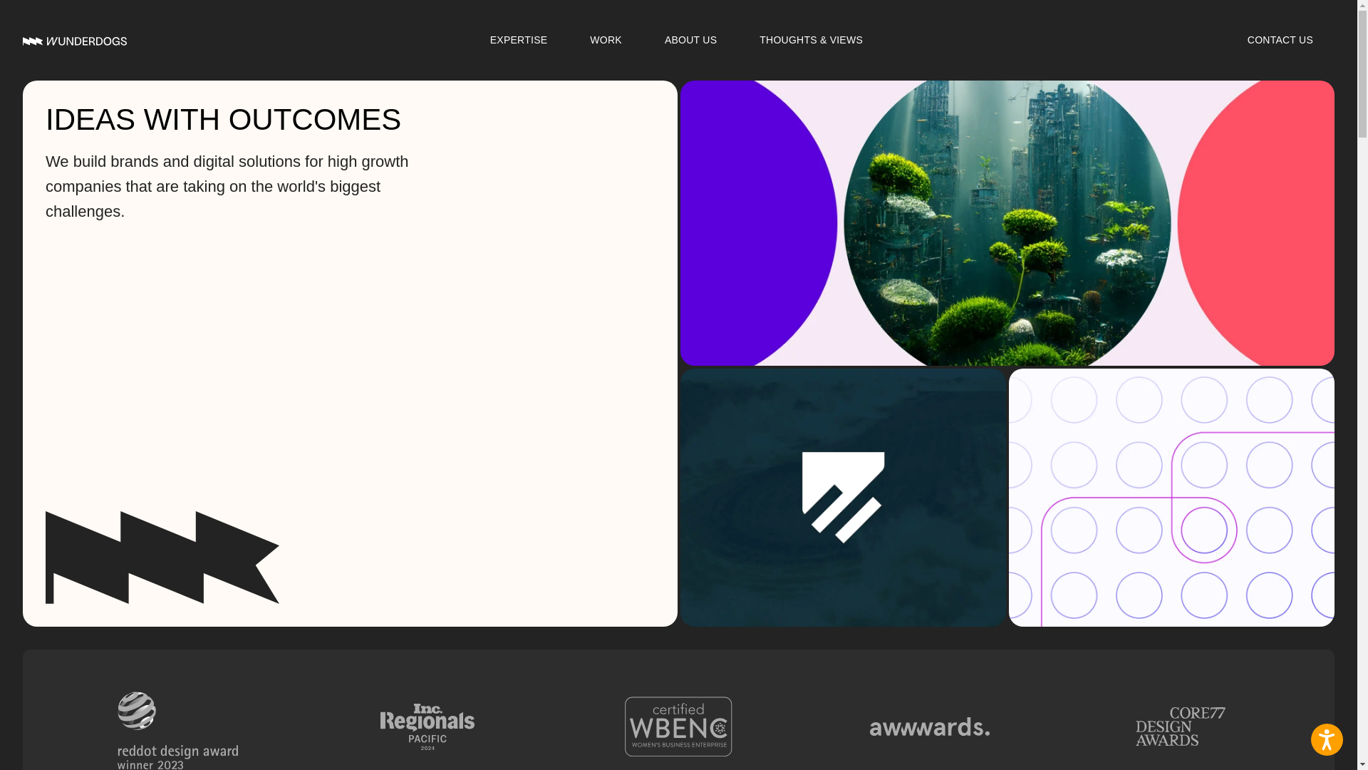 website screenshot of https://wunderdogscreative.com/