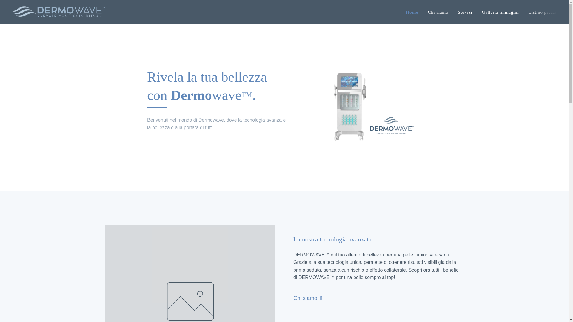 website screenshot of https://dermowave.it/