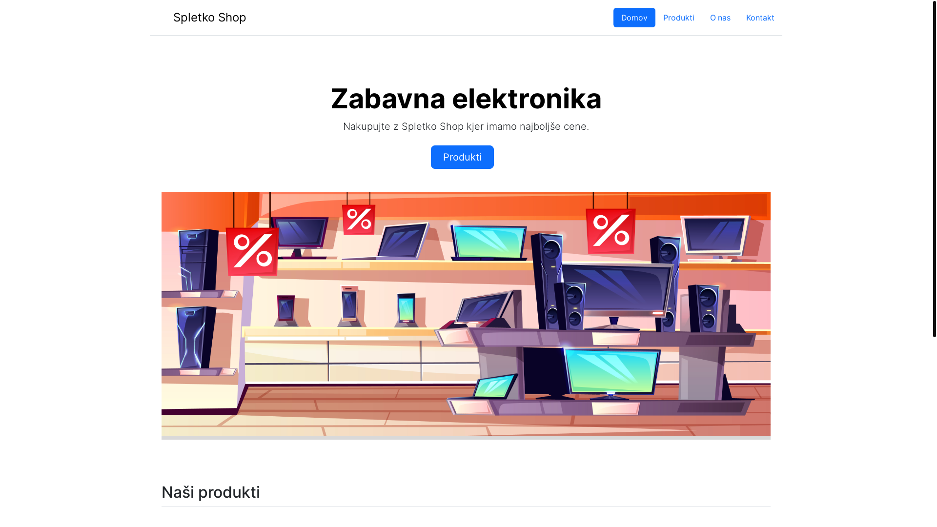 website screenshot of https://spletkoshop.site/