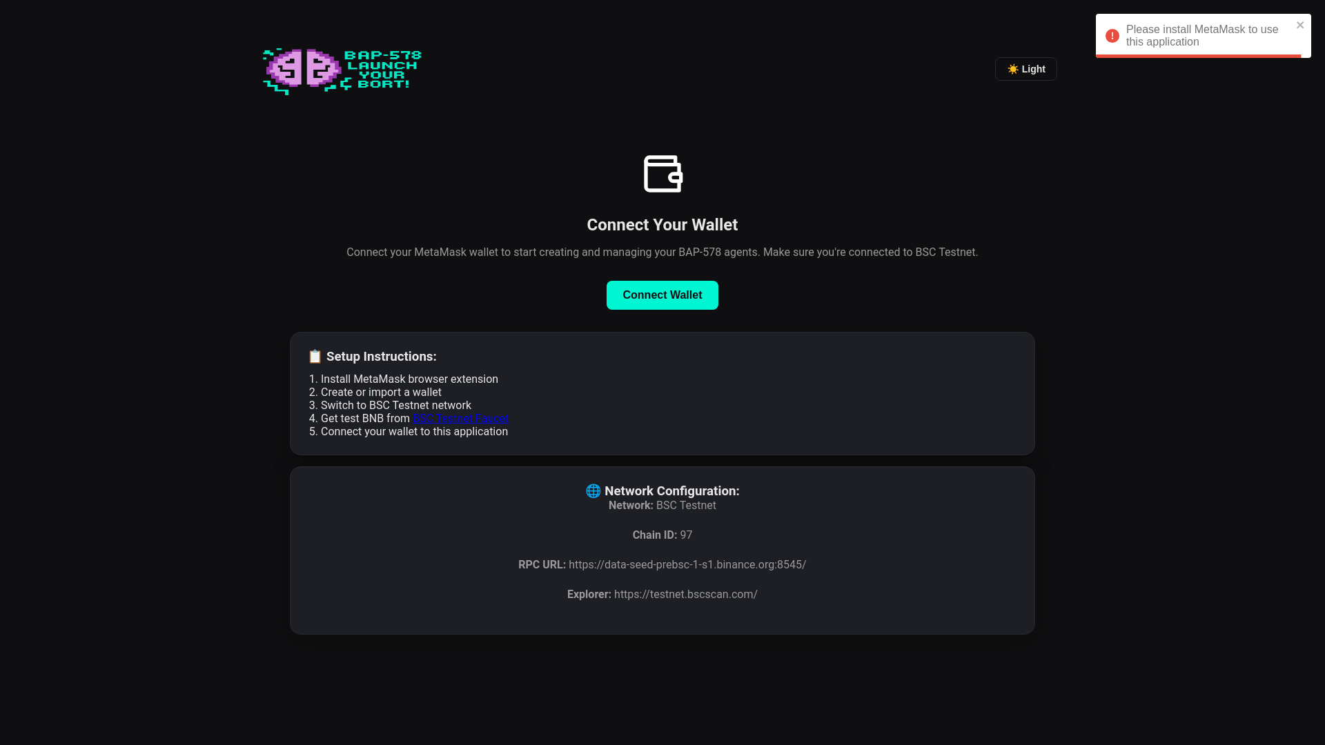website screenshot of https://bortagent.xyz/