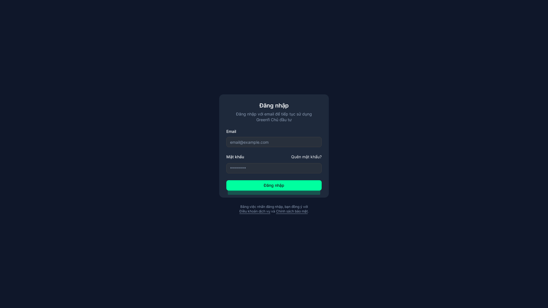 website screenshot of https://greenfi-panel.pages.dev/
