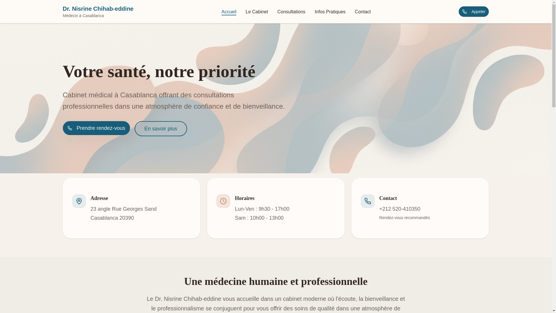 website screenshot of https://site-web-medicale.pages.dev/