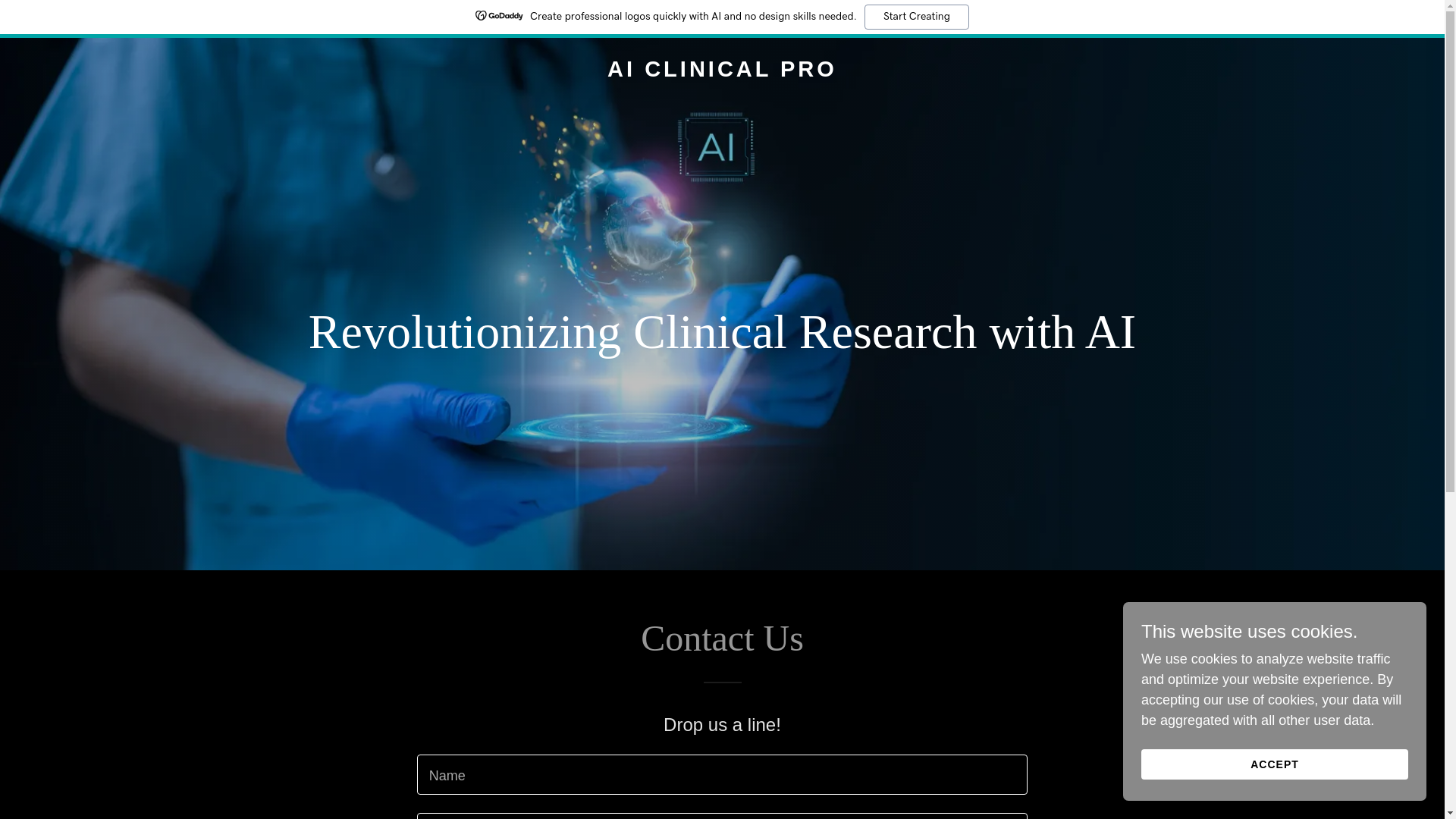 website screenshot of https://aiclinicalpro.com/