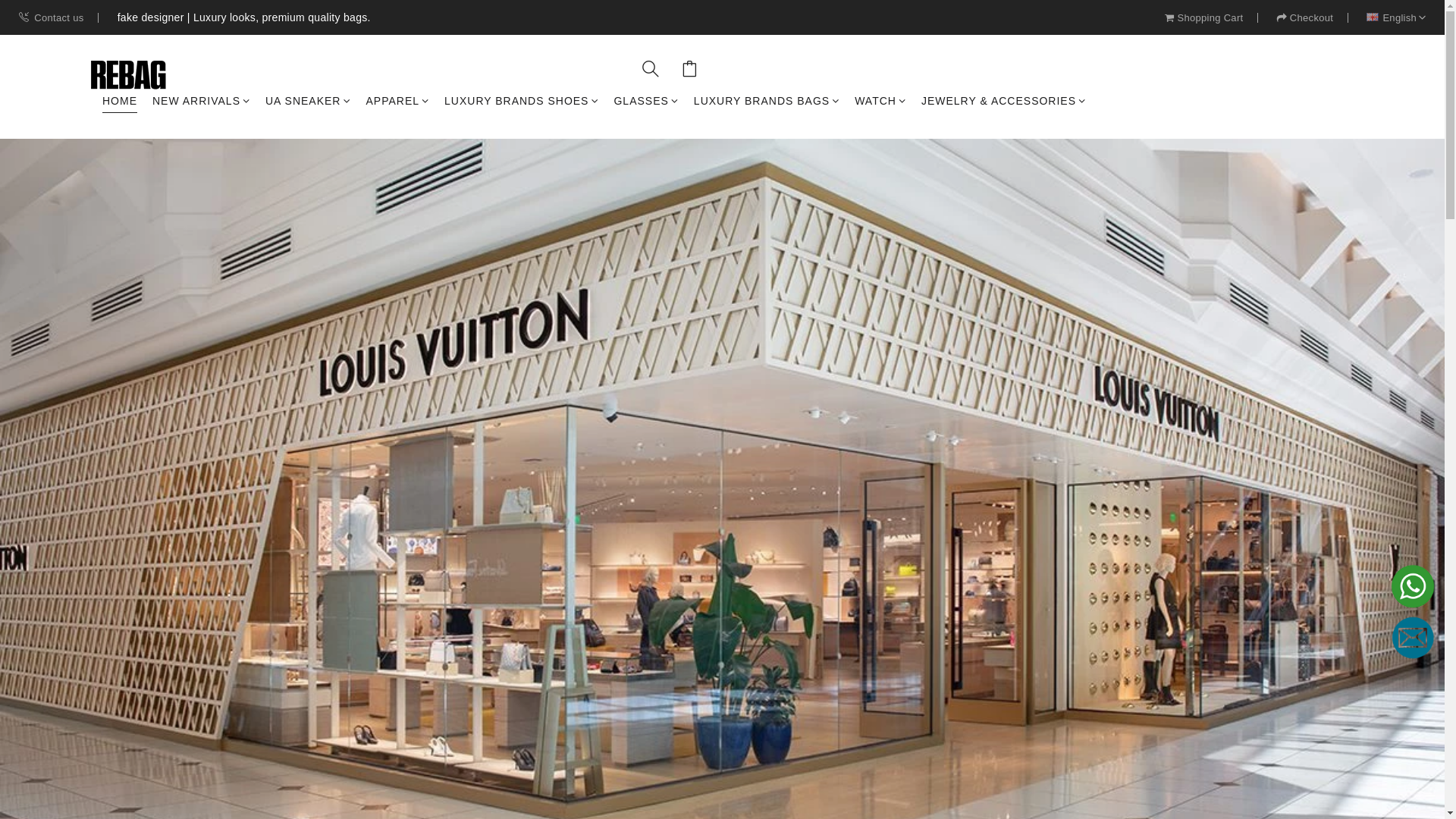 website screenshot of https://fakedesigner.store/