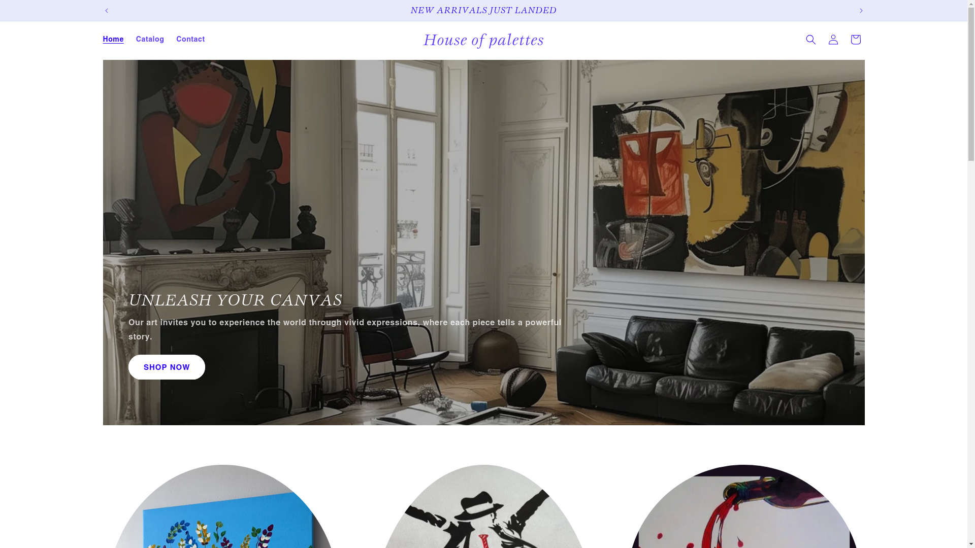 website screenshot of https://houseofpalettes.net/