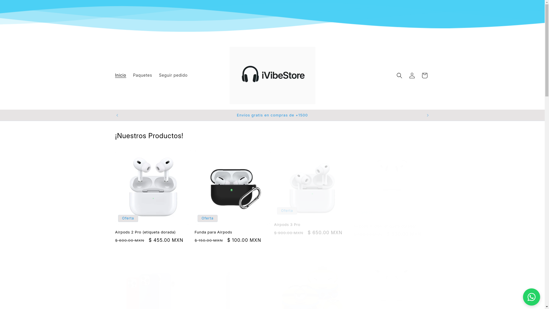 website screenshot of https://ivibestore.shop/