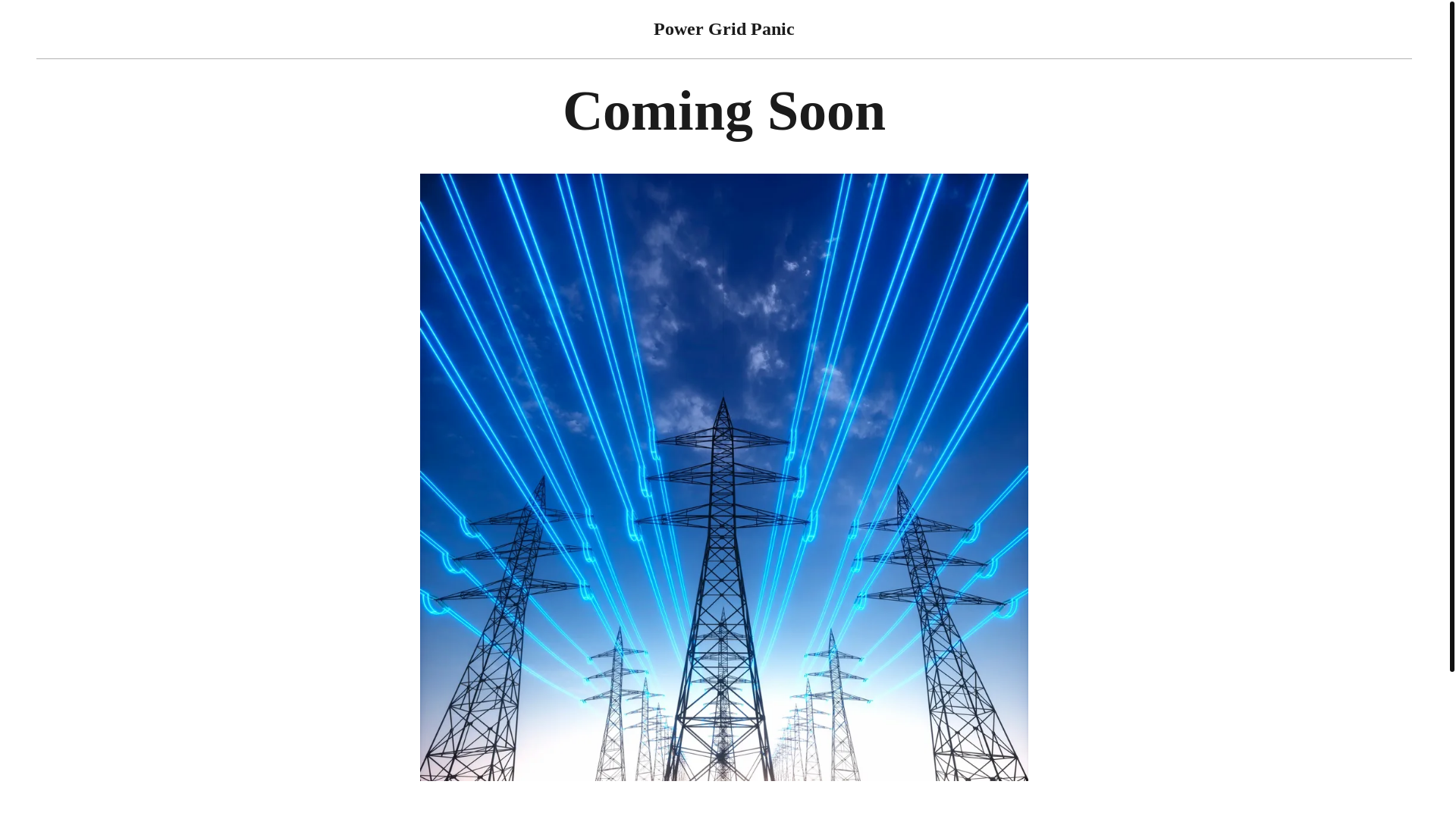 website screenshot of https://powergridpanic.com/