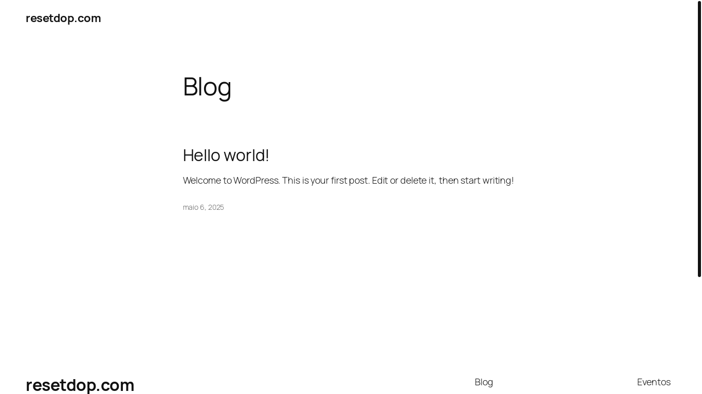 website screenshot of https://resetdop.com/