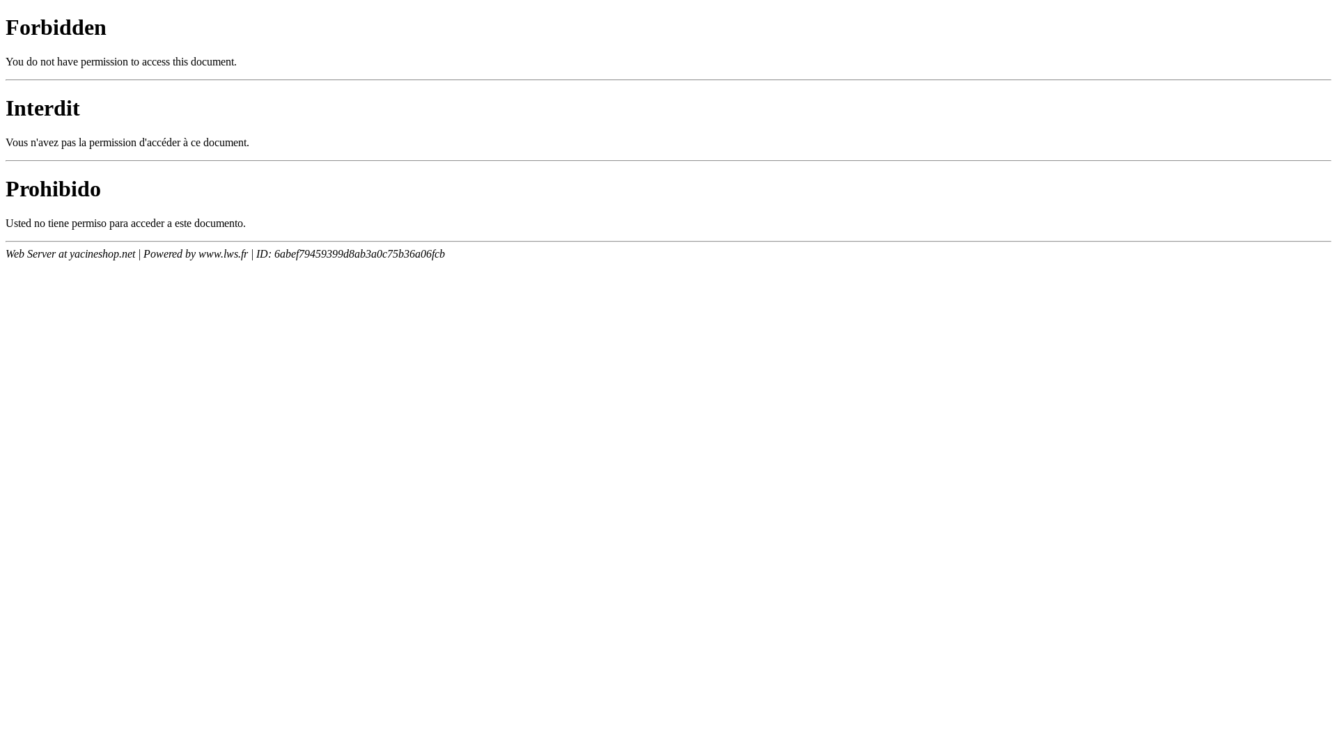 website screenshot of https://yacineshop.net/